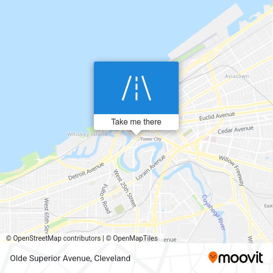 Olde Superior Avenue map
