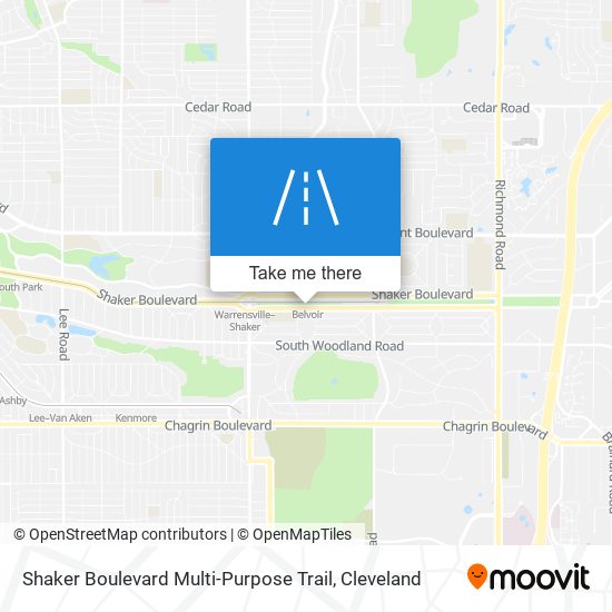 Mapa de Shaker Boulevard Multi-Purpose Trail