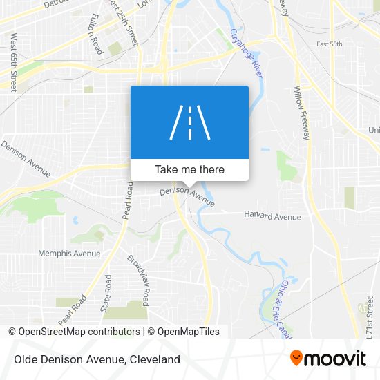 Olde Denison Avenue map
