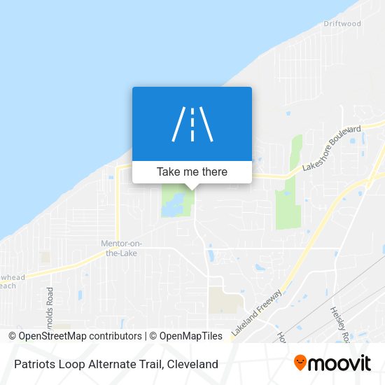 Patriots Loop Alternate Trail map