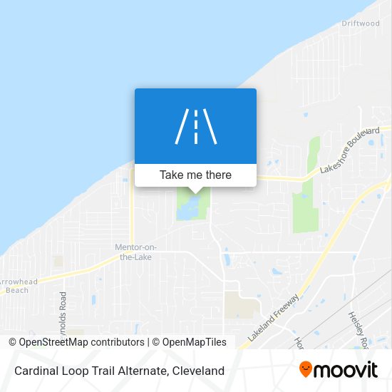 Cardinal Loop Trail Alternate map