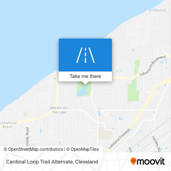 Cardinal Loop Trail Alternate map
