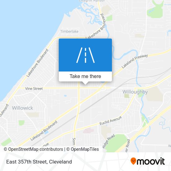 East 357th Street map