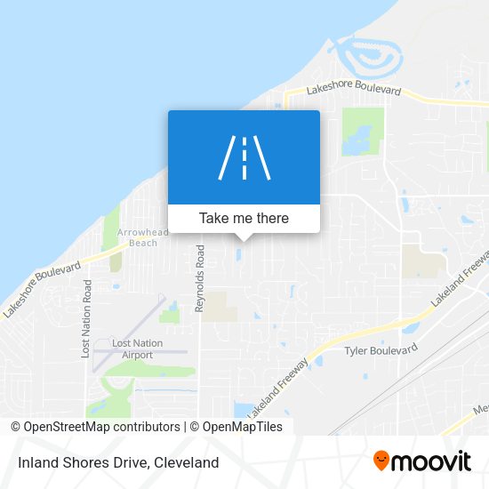 Inland Shores Drive map