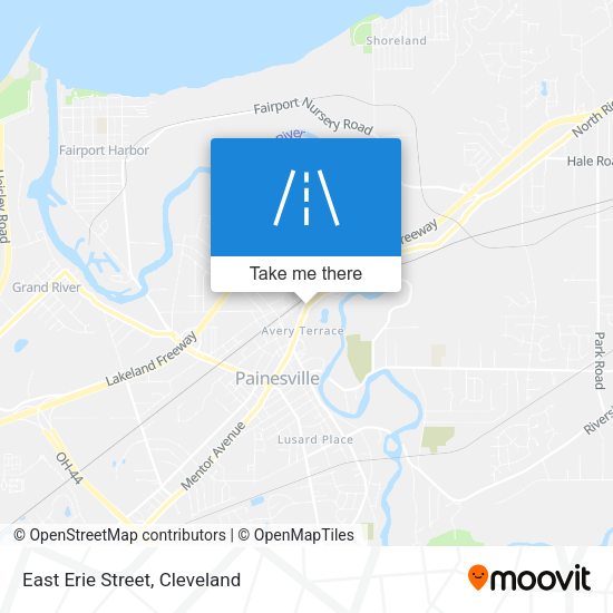 Mapa de East Erie Street