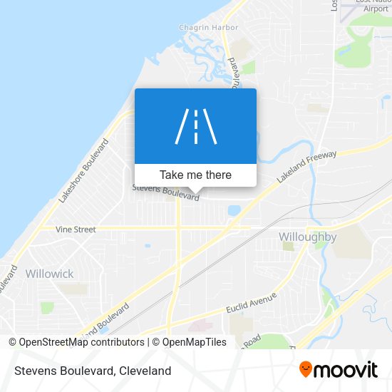 Mapa de Stevens Boulevard