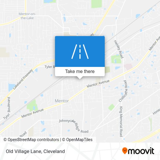 Old Village Lane map