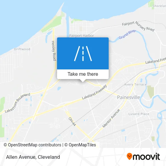 Allen Avenue map