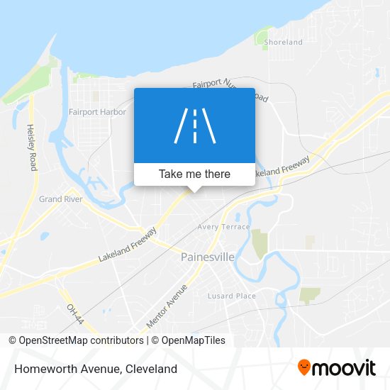 Mapa de Homeworth Avenue