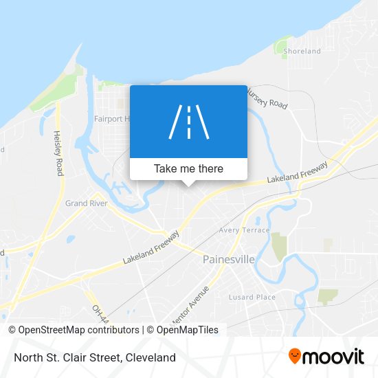 North St. Clair Street map