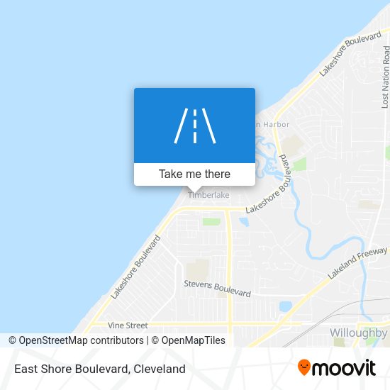 East Shore Boulevard map