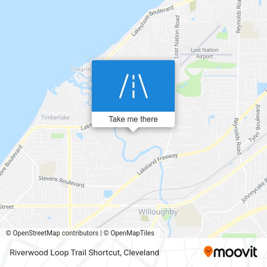 Mapa de Riverwood Loop Trail Shortcut