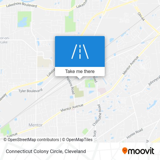 Mapa de Connecticut Colony Circle