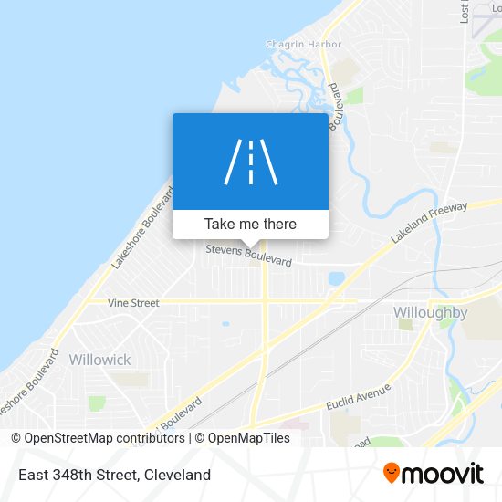 East 348th Street map