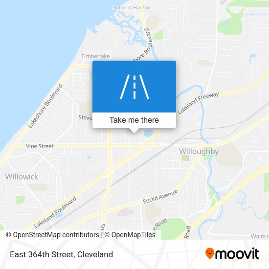 East 364th Street map