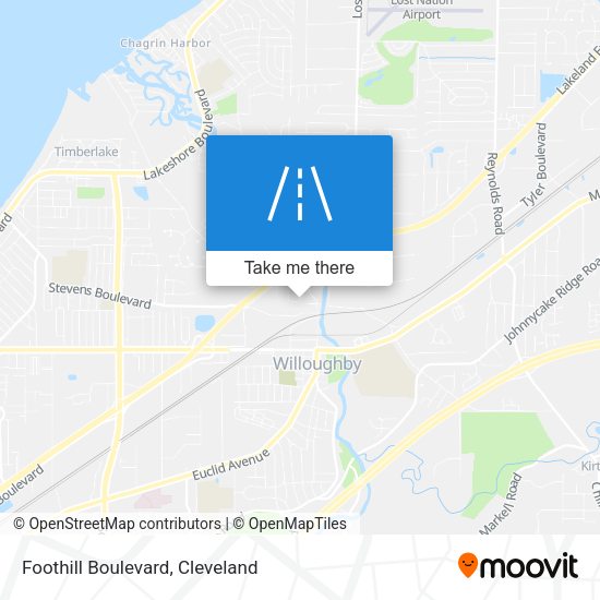 Foothill Boulevard map