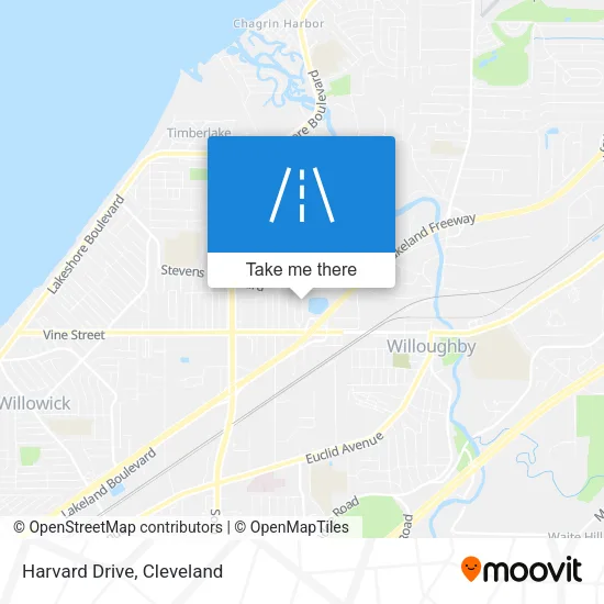 Harvard Drive map
