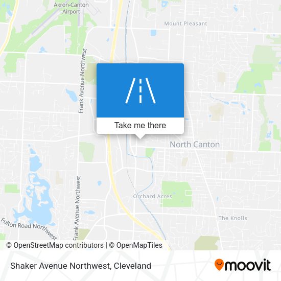Shaker Avenue Northwest map