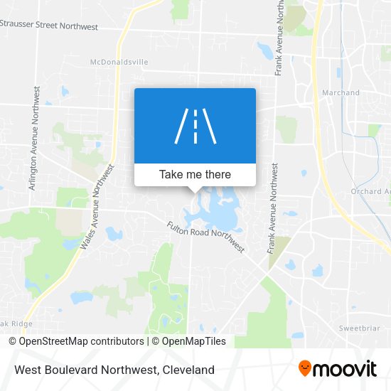 West Boulevard Northwest map