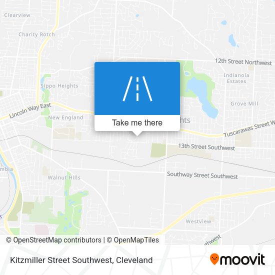 Kitzmiller Street Southwest map