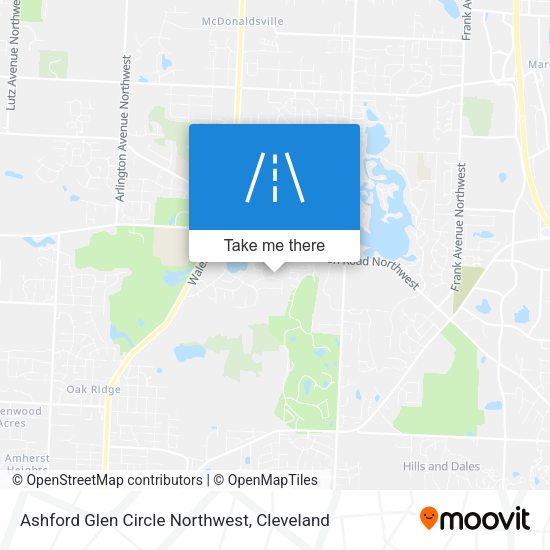 Ashford Glen Circle Northwest map
