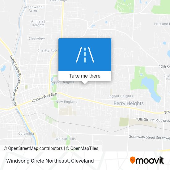 Windsong Circle Northeast map