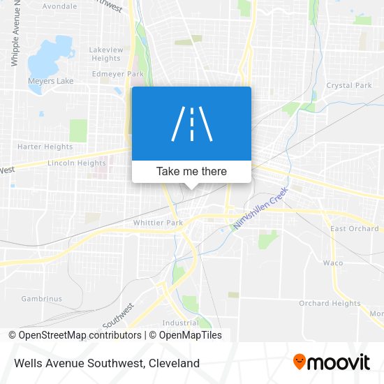 Wells Avenue Southwest map