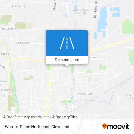 Warrick Place Northeast map