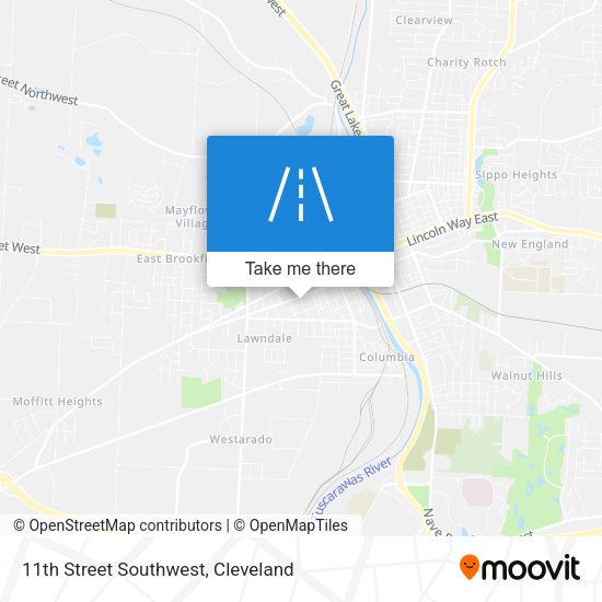 11th Street Southwest map