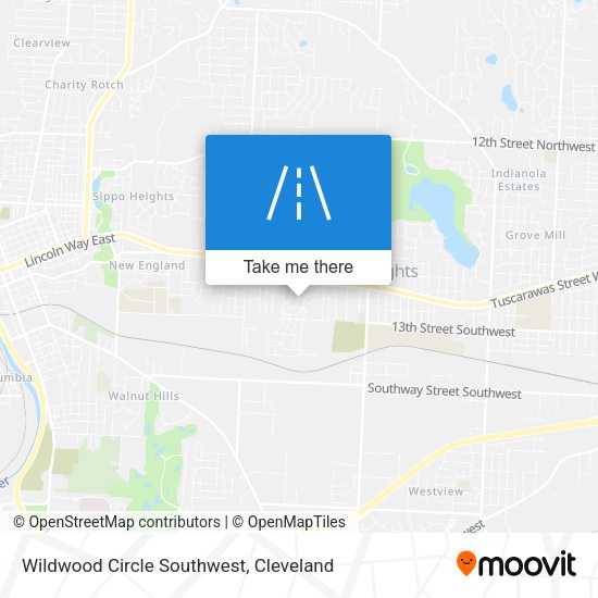 Wildwood Circle Southwest map