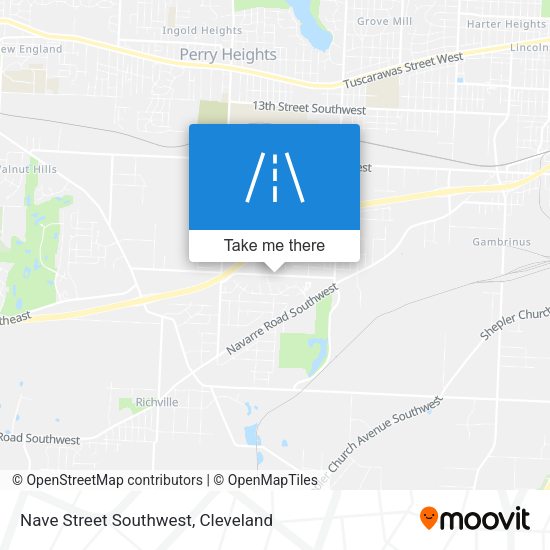 Mapa de Nave Street Southwest