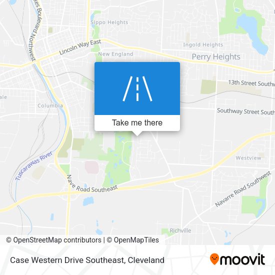 Case Western Drive Southeast map
