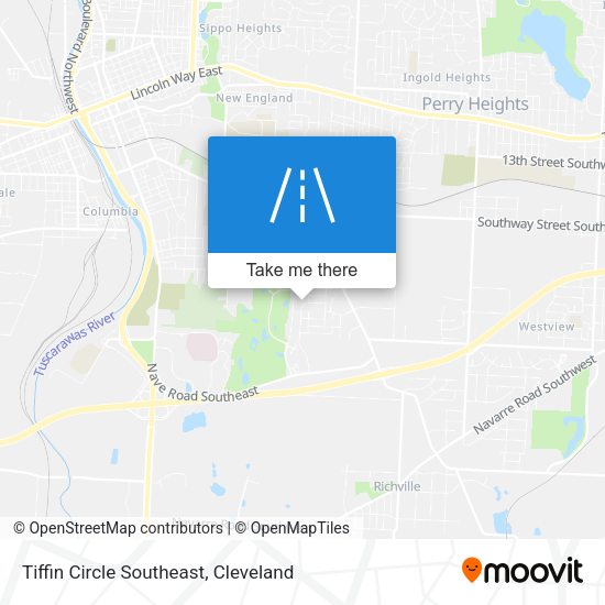 Tiffin Circle Southeast map