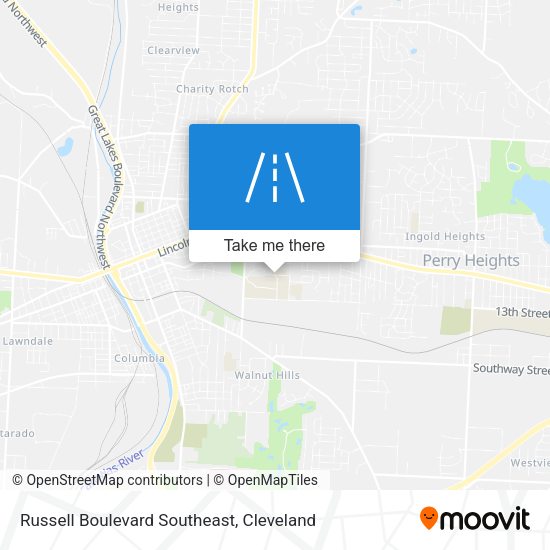 Russell Boulevard Southeast map