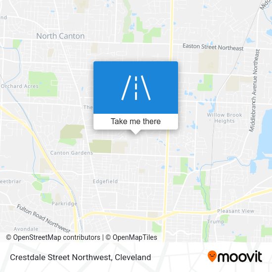 Crestdale Street Northwest map