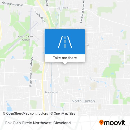 Oak Glen Circle Northwest map