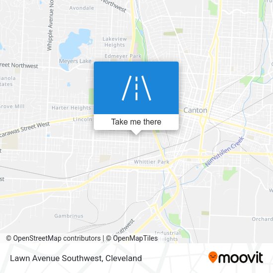 Lawn Avenue Southwest map