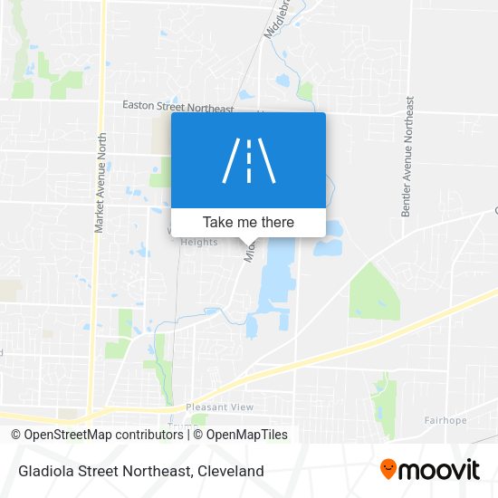 Gladiola Street Northeast map