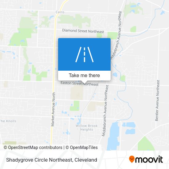Shadygrove Circle Northeast map