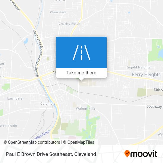 Paul E Brown Drive Southeast map
