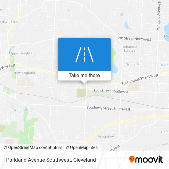 Parkland Avenue Southwest map