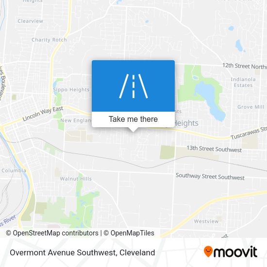 Mapa de Overmont Avenue Southwest