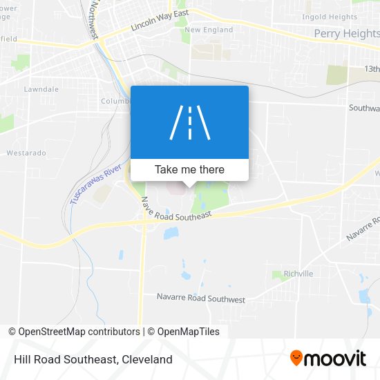 Hill Road Southeast map
