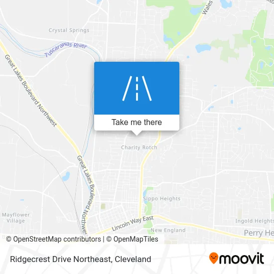 Ridgecrest Drive Northeast map