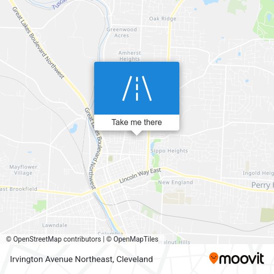 Irvington Avenue Northeast map