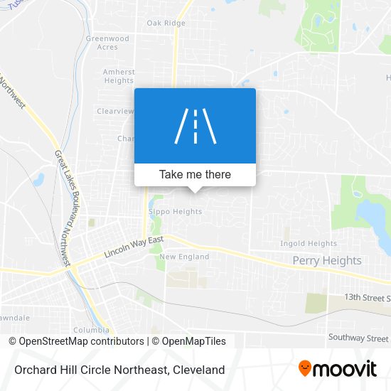 Mapa de Orchard Hill Circle Northeast