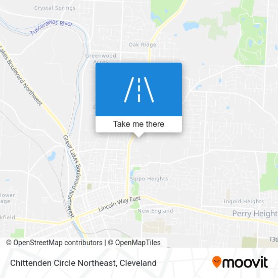 Chittenden Circle Northeast map