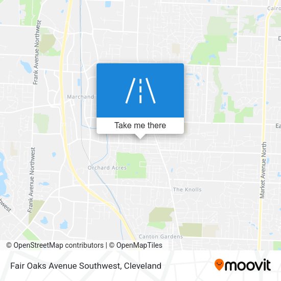 Fair Oaks Avenue Southwest map