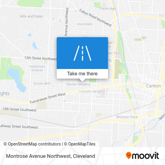 Montrose Avenue Northwest map