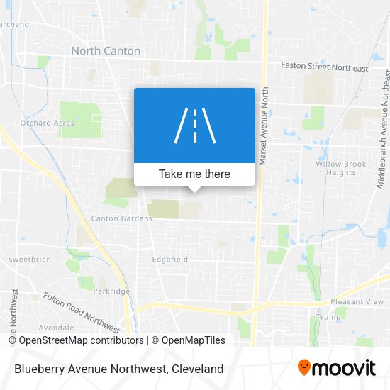 Blueberry Avenue Northwest map